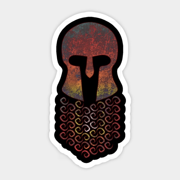 Mars, God of Rust & Grunge Sticker by mythicthreads